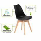 Conjunto 4 Cadeiras Para Sala De Jantar Eames Leda Estofada P