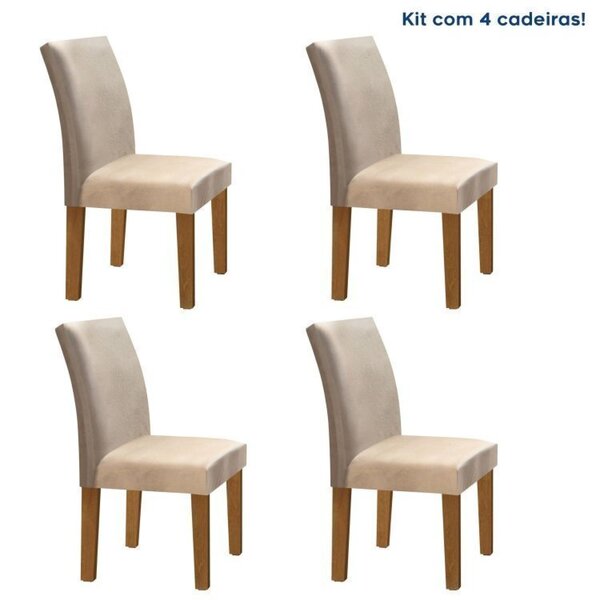 Conjunto 4 Cadeiras Para Sala De Jantar Espanha Ypê