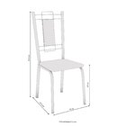 Conjunto 4 Cadeiras Para Sala De Jantar Florença Metal Nickel