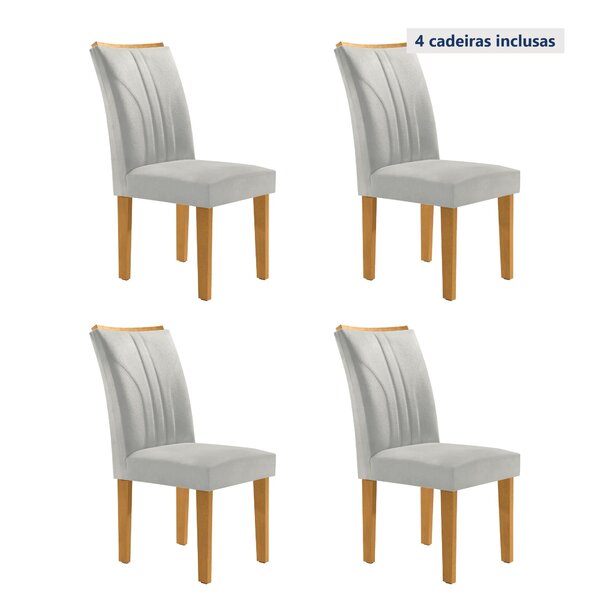 Conjunto 4 Cadeiras Para Sala De Jantar Laguna Espresso Móvei