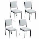 Conjunto 4 Cadeiras Para Sala De Jantar Lisboa Cinza / Preto