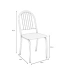 Conjunto 4 Cadeiras Para Sala De Jantar Noruega Metal Preto F