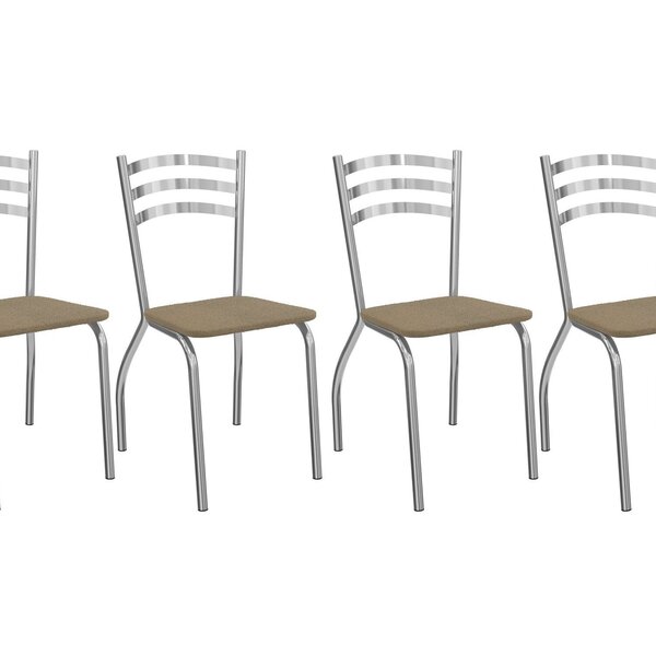 Conjunto 4 Cadeiras Para Sala De Jantar Portugal Metal Cromad