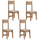 Conjunto 4 Cadeiras Para Sala De Jantar Savana Mel