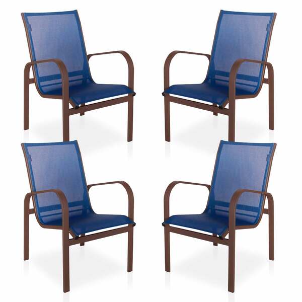 Conjunto 4 Cadeiras Para Varanda, Área Externa, Gourmet E Jar