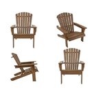 Conjunto 4 Cadeiras Pavão Adirondack Madeira Eucalipto  Natur