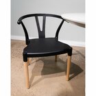 Conjunto 4 Cadeiras Polipropileno Wishbone Yescasa Preto