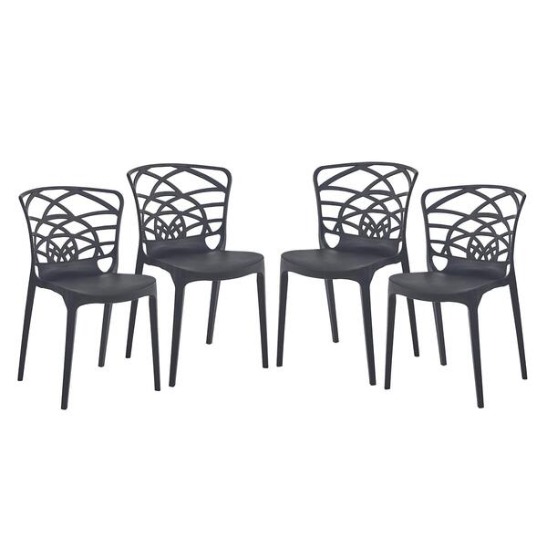 Conjunto 4 Cadeiras Preta Smug Travel Max