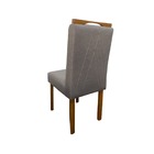 Conjunto 4 Cadeiras Safira Linho Cinza Com Costura