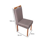 Conjunto 4 Cadeiras Safira Linho Cinza Lisa