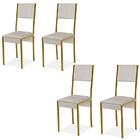 Conjunto 4 Cadeiras Steel Estilo Industrial Pés Em Aço