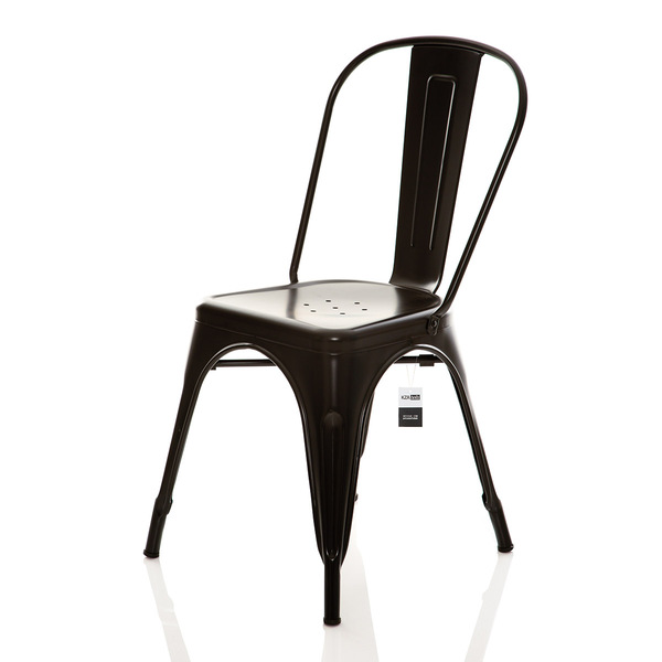 Conjunto 4 Cadeiras Tolix - Cinza Escuro - Kza Bela