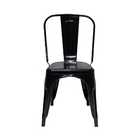 Conjunto 4 Cadeiras Tolix Iron Industrial Preta Para Cozinha