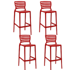 Conjunto 4 Cadeiras Tramontina Sofia Alta Bar Em Polipropilen