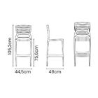 Conjunto 4 Cadeiras Tramontina Sofia Alta Bar Em Polipropilen