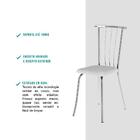 Conjunto 4 Cadeiras Tubo Cromado Napa Branca