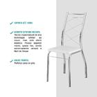 Conjunto 4 Cadeiras Tubo Cromado Napa Branco