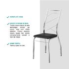 Conjunto 4 Cadeiras Tubo Cromado Napa Preta Carraro
