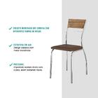 Conjunto 4 Cadeiras Tubo Cromado Native Napa Marrom