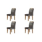 Conjunto 4 Cadeiras Valentina Grafite/imbuia