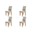 Conjunto 4 Cadeiras Valentina Rufato Esmeralda/imbuia