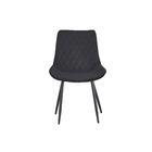 Conjunto 4 Cadeiras Veludo Preta Glenna Travel Max