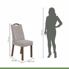 Conjunto 4 Cadeiras Vênus Móveis Lopas Imbuia Clean/linho Rus