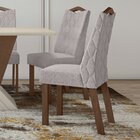 Conjunto 4 Cadeiras Vênus Móveis Lopas Imbuia Clean/linho Rus
