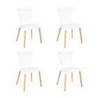 Conjunto 4 Cadeiras Windsor Wood Design - Branca