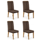 Conjunto 4 Cadeiras Yasmin - Dj Móveis - Carvalho Euroupeu/ma