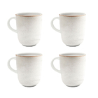 Conjunto 4 Canecas Chá Cerâmica Caoba 379ml Bege