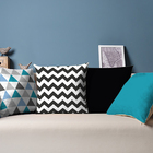 Conjunto 4 Capas De Almofada  Triangulos Azuis Chevron