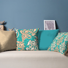 Conjunto 4 Capas De Almofada Arabescos Tiffany E Creme