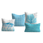 Conjunto 4 Capas De Almofada Nautico Peixe E Corais