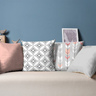 Conjunto 4 Capas De Almofada Setas E Geometrico Rosa Claro