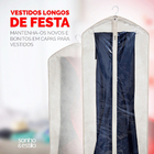 Conjunto 4 Capas Protetoras Para Vestidos Longos 150cm Em Plá