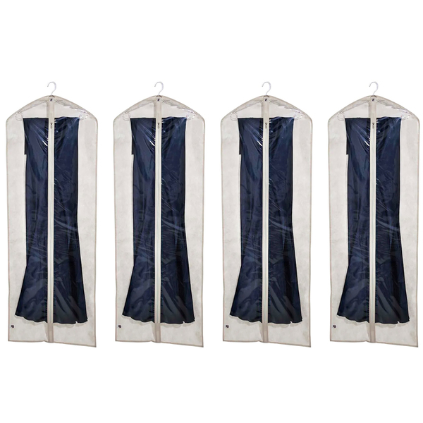 Conjunto 4 Capas Protetoras Para Vestidos Longos 150cm Em Plá