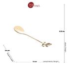 Conjunto 4 Colheres De Chá De Aço Inox Leaves Dourado - Wolff