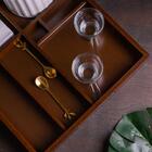 Conjunto 4 Colheres De Chá De Aço Inox Leaves Dourado - Wolff