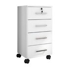 Conjunto 4 Gaveteiros Para Escritório 4 Gavetas Com Rodízios