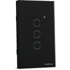 Conjunto Interruptor 4 interruptores 10A 4x2 Preto EIW 1003 Intelbras