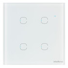 Conjunto Interruptor 4 interruptores 10A 4x4 Branco EIW 1004 Intelbras