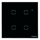 Conjunto Interruptor 4 interruptores 10A 4x4 Preto EIW 1004 Intelbras