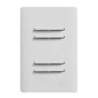 Conjunto 4 Interruptores Simples Branco 4x2 Branco Dicompel