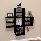 Conjunto 4 Nichos Cubo Com 1 Prateleira Montana Kit Cubos Bab