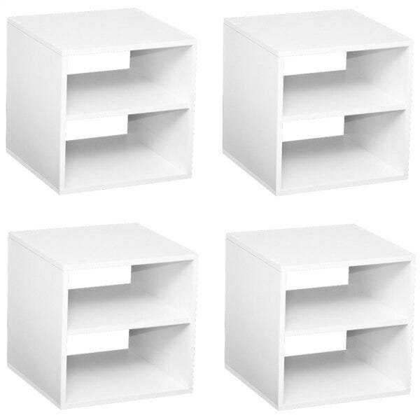 Conjunto 4 Nichos Cubo Com 1 Prateleira Montana Kit Cubos Bab