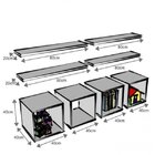 Conjunto 4 Nichos E 4 Prateleiras Kit Cubos  Branco