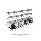 Conjunto 4 Nichos E 4 Prateleiras Kit Cubos  Cinza Cristal