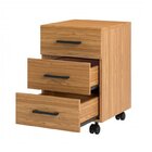 Conjunto 4 Peças Com 1 Escrivaninha Em L, 1 Mesa, 1 Gaveteiro