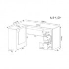 Conjunto 4 Peças Com 1 Mesa Para Escritório Em L, 2 Estantes